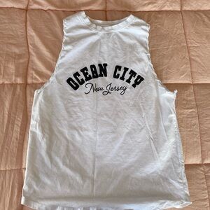 Ocean City New Jersey White Tank Top